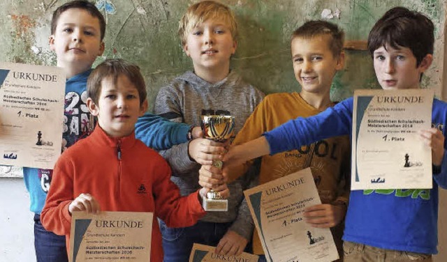 Sdbadischer Meister im Schulschach wurde das Team der  Grundschule Kandern.  | Foto: privat