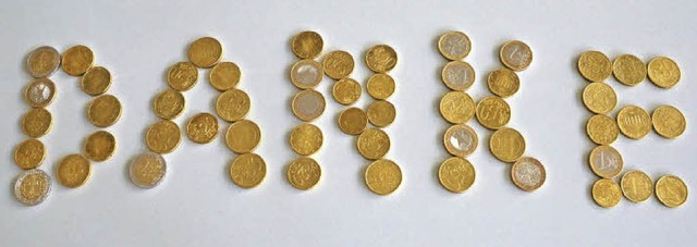 Jeder Cent und jeder Euro zhlt: Das B...en Spendern ein herzliches Dankeschn.  | Foto: Nikola Vogt