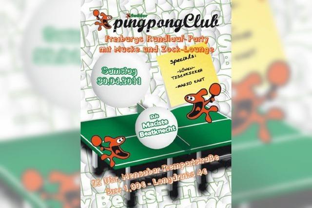 Samstag Abend: PingPongClub in der Mensabar