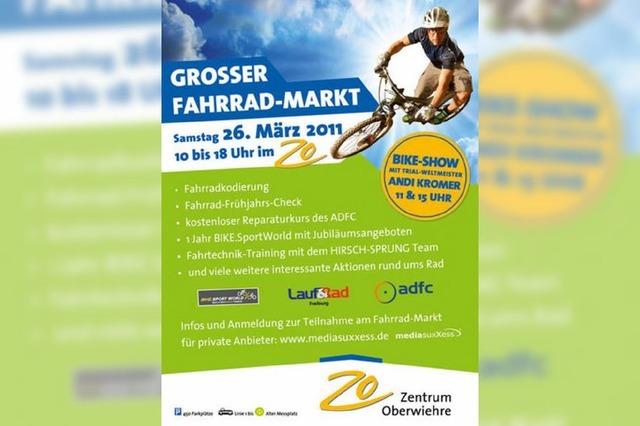 Samstag: Groer Fahrrad-Markt im ZO