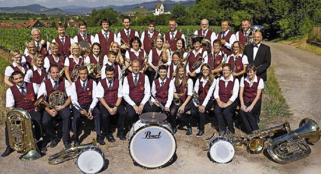 In Farbe, grer und mit einem Lachen ...t: So sieht der Musikverein heute aus.  | Foto: Musikverein