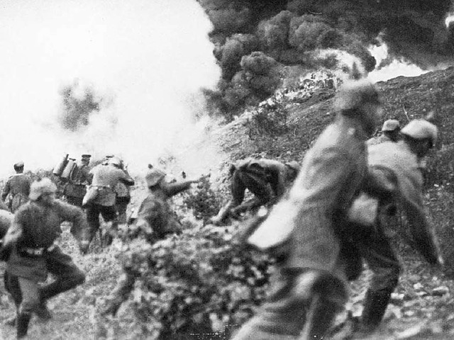 Deutsche Soldaten beim Angriff  | Foto: -
