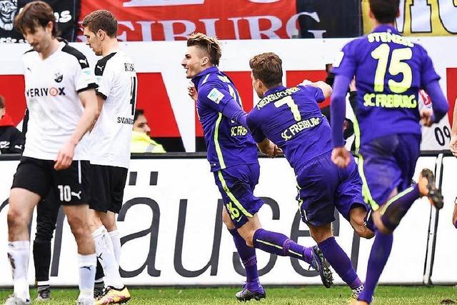 Arbeitssieg: SC Freiburg gewinnt in Sandhausen mit 2:0