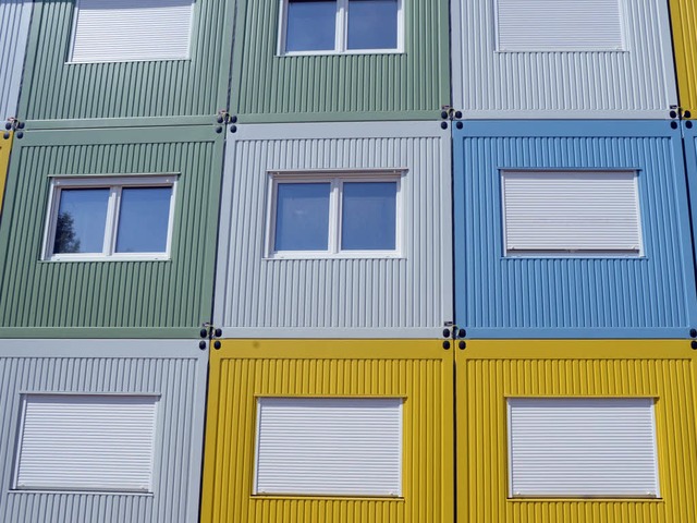 Wohncontainer fr 150 Geflchtete soll...ewitz aufgestellt werden (Symbolbild).  | Foto: dpa