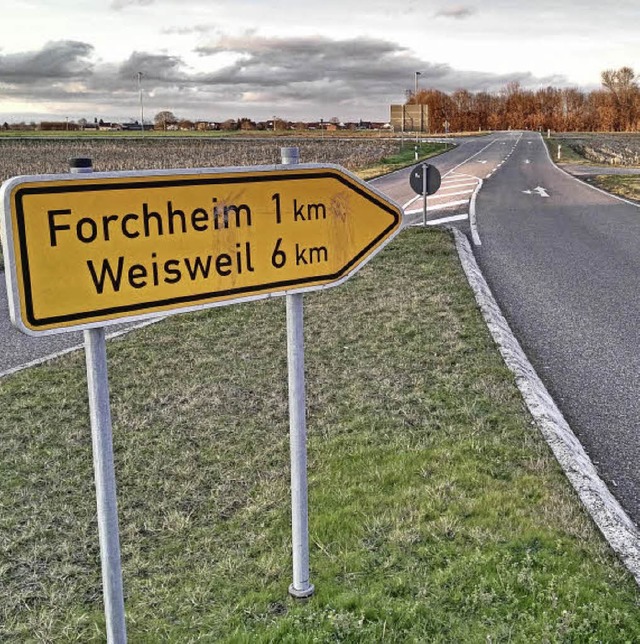 Gerade mal einen Kilometer weg ist For... Stadt Endingen bereits berschritten.  | Foto: Martin Wendel
