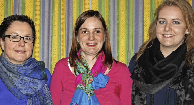 Meike Beck (Mitte) ist neue Vorsitzend...rin, Laura Krones als Schriftfhrerin.  | Foto: Martha Weishaar
