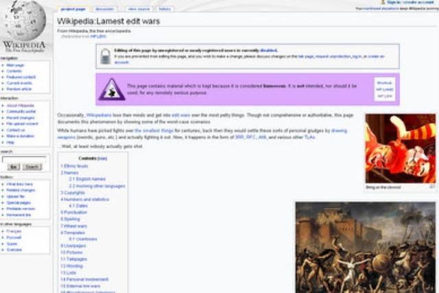 Die lahmsten Wikipedia-Edit Wars