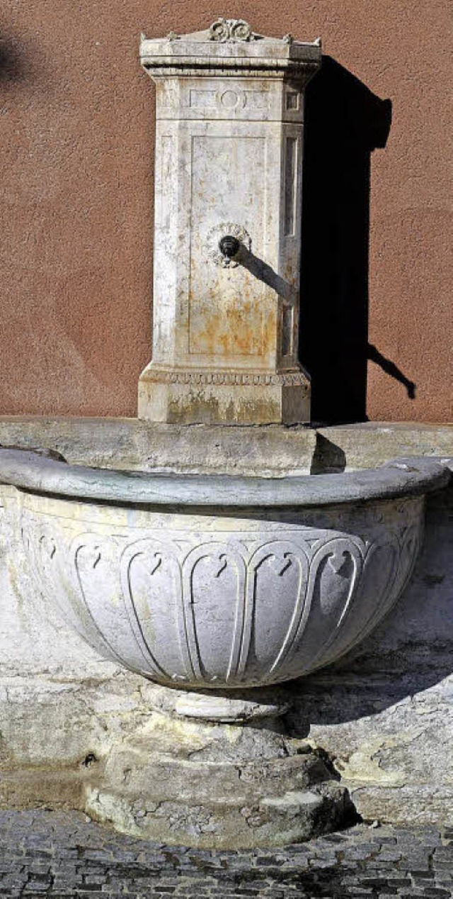 Benannt wurde der Brunnen am Baltherpl...ch Mnch Balther, Bischof von Speyer.   | Foto: Karl Braun