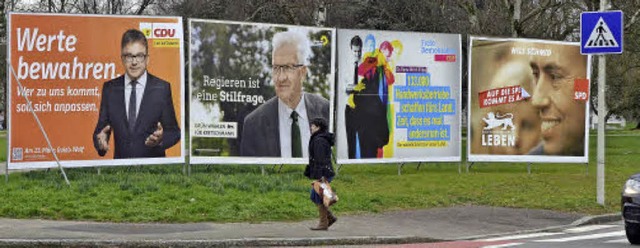 Es ist nicht zu bersehen: Die Landtag... und Verwaltung sind im Dauereinsatz.   | Foto: Ralf Staub/Peter Gerigk