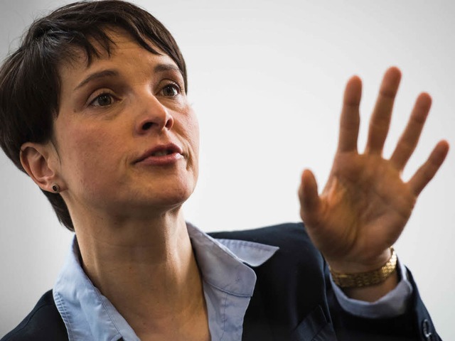 Frauke Petry tritt am Oberrhein auf: E... Mrz &#8211; spricht sie in Breisach.  | Foto: AFP