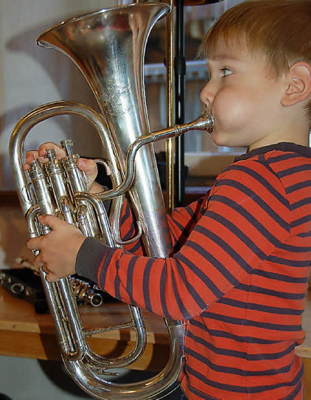Frh bt sich, wer spter einmal in einem Musikverein spielen mchte!  | Foto: Jutta Binner-Schwarz