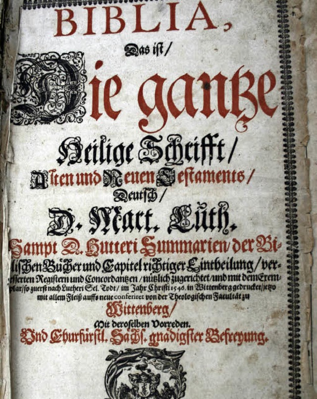 Die Ottenheimer Luther-Bibel von 1665   | Foto: Martin Frenk