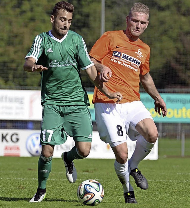 Zwei Kandidaten fr den Meistertitel: ...nd der FC Denzlingen (Frank Lengner).   | Foto: Thoma