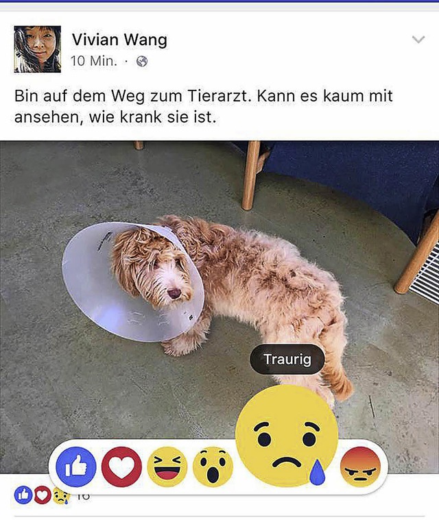 Der Like-Daumen bekommt Emoji-Gesellschaft   | Foto:  Facebook/dpa