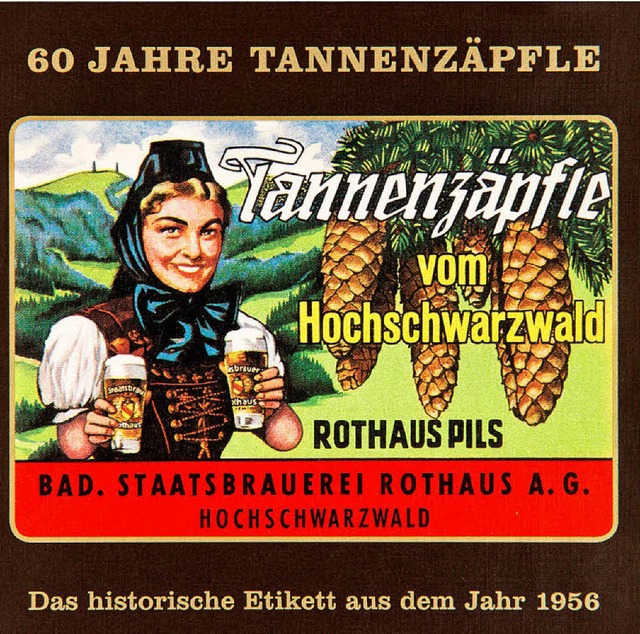 Das historische Etikett aus dem Jahr 1956.  | Foto: Brauerei