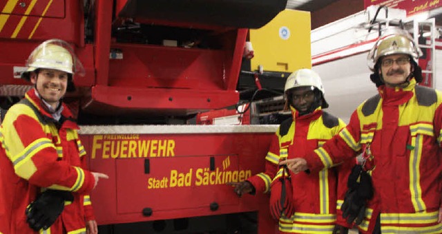 Jrgen Albiez (links) und Stephan Wann...erwehr in Bad Sckingen bleiben kann.   | Foto: Jrn Kerckhoff