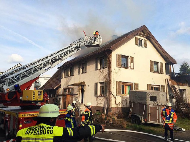 Rund 60 Feuerwehrleute waren gestern Nachmittag in Zunsweier im Einsatz.   | Foto: Feuerwehr