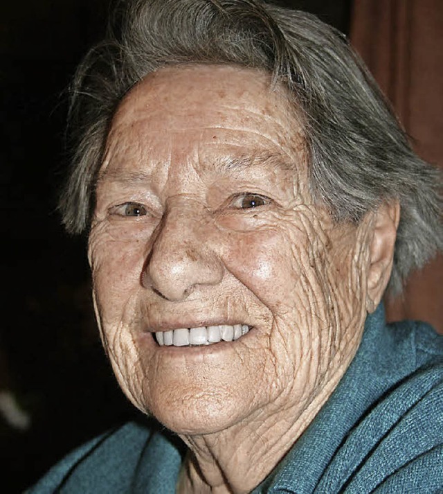 Gertrud Schlozer feiert  heute in  Schlchtenhaus ihren 90. Geburtstag.    | Foto: Lacher