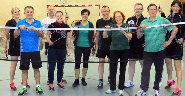 Die Olympiateilnehmerinnen Nicole Gret...en die  Badmintongruppe in Utzenfeld.   | Foto: Privat