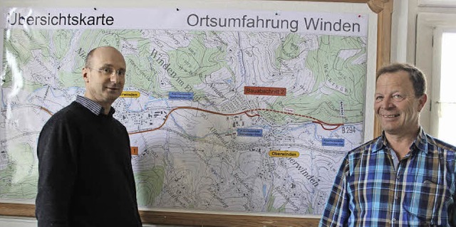 Auch ein paar Kilometer Umgehungsstra...ro im frheren  Bahnhof Niederwinden.   | Foto: Bernd Fackler