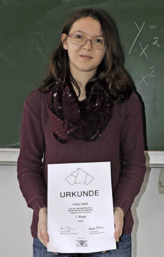 Hilka Vach ist ein Mathe-Ass aus Oberwinden.   | Foto: Sredniawa