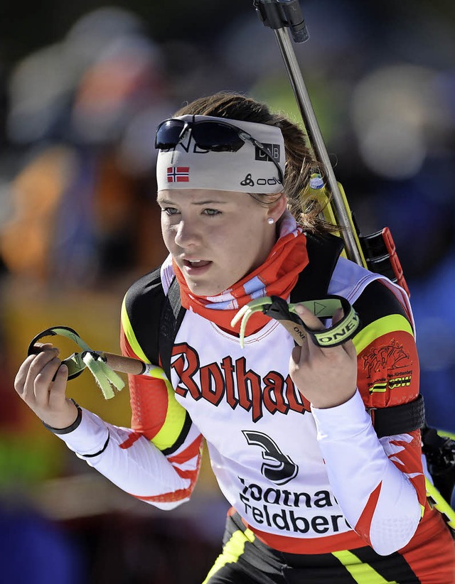 Gut in Form vor der Jugend-DM am Woche...Nordic Center: Biathletin Lena Riele   | Foto: P. Seeger