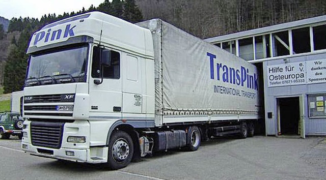 So sieht es aus, wenn ein HFO-Laster T...hr sind vier Hilfstransporte geplant.   | Foto: Fotos: Ines Bode/zvg