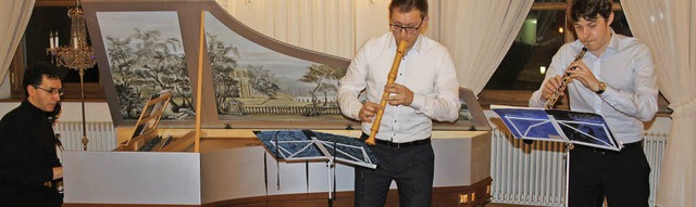 Sebastian Raffelsberger, Oboist und F...cciari im Klostersaal von St. Blasien.  | Foto: Margrit Matyscak