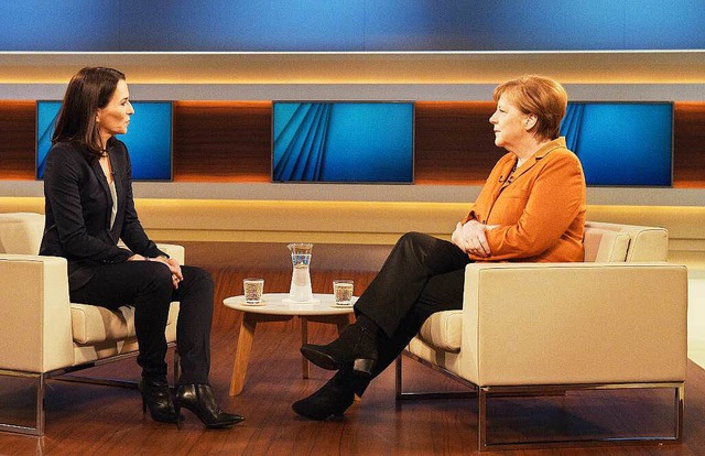 Angela Merkel zu Gast bei Anne Will  | Foto: dpa