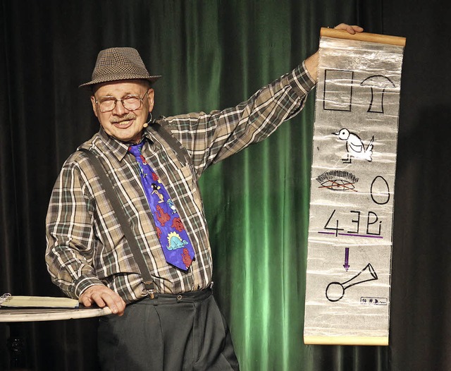 Gernot Voltz alias &#8222;Herr Heuser ... einem historischen Rechnungsdokument.  | Foto: Erik Stahlhacke