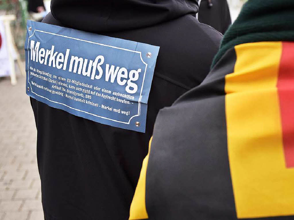 Demonstrationen beim Besuch der Kanzlerin in Freiburg