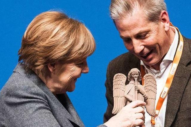 Merkel in Freiburg: Flüchtlingsfrage bleibt Thema Nummer 1