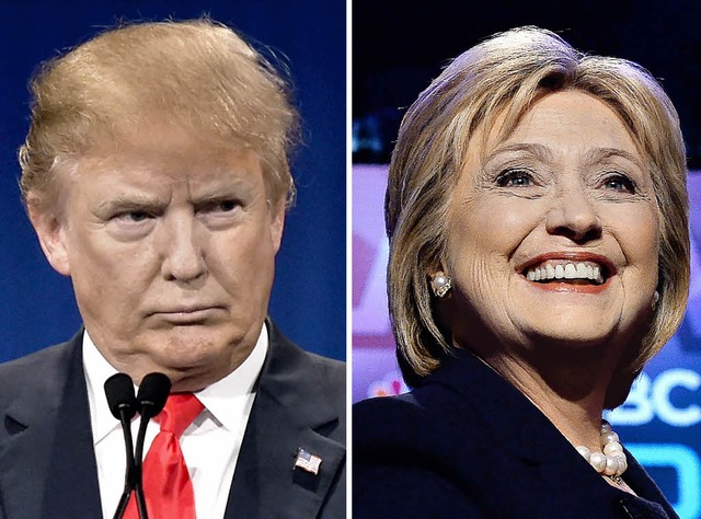 Sind jetzt klare Favoriten in ihren Parteien: Donald Trump und Hillary Clinton   | Foto: AFP