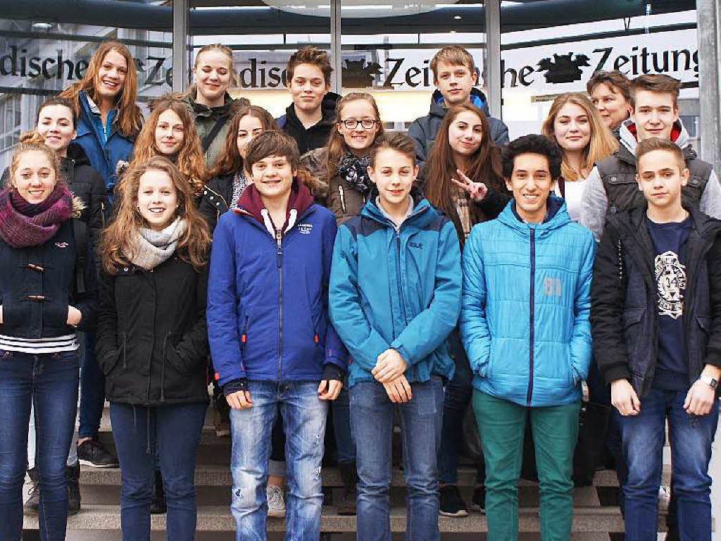 Die Klasse 9a des Kreisgymnasiums Bad Krozingen.