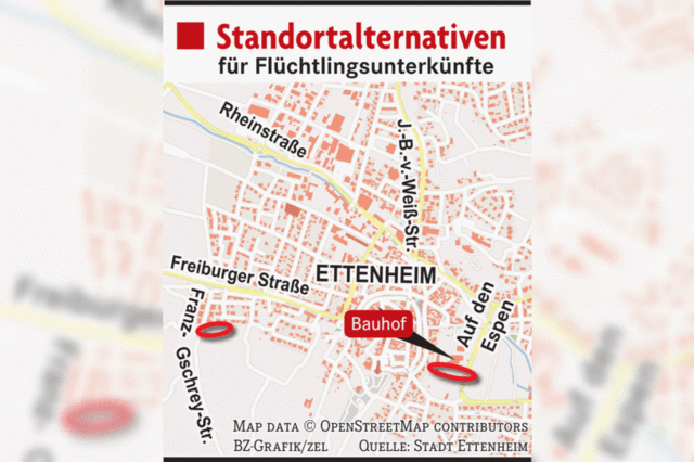 Stadt plant an zwei Standorten Unterknfte fr Flchtlinge