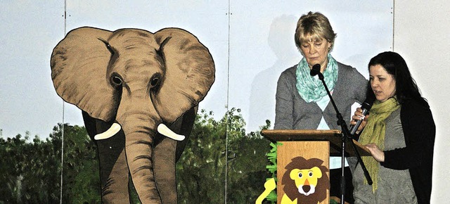 Die mit einer &#8222;Dschungelshow&#82...nd Erzieherin Petra Stamm  in Wieden.   | Foto: privat