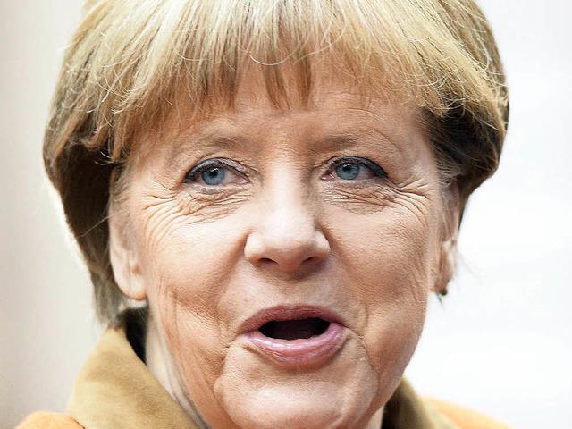 Angela Merkel beim Eintreffen in Brssel  | Foto: afp