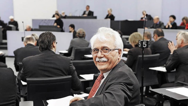 Im Januar 2014, 20 Jahre nachdem er de...aal des Landtags in Stuttgart platz.    | Foto: Landtagspressestelle