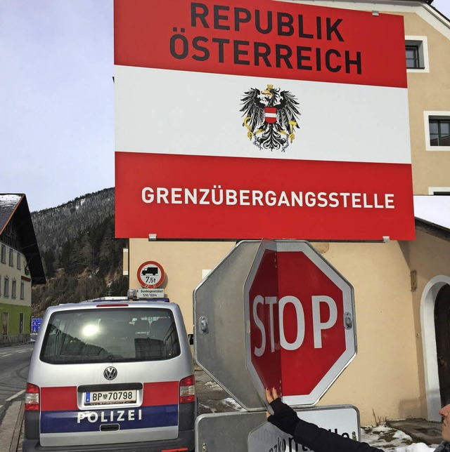 Die neuen Schilder am Brenner  | Foto: dpa