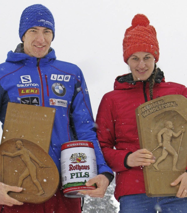 Die Pokalgewinner  Manuel Sieber und Linda Becker.   | Foto: Ulrike Spiegelhalter