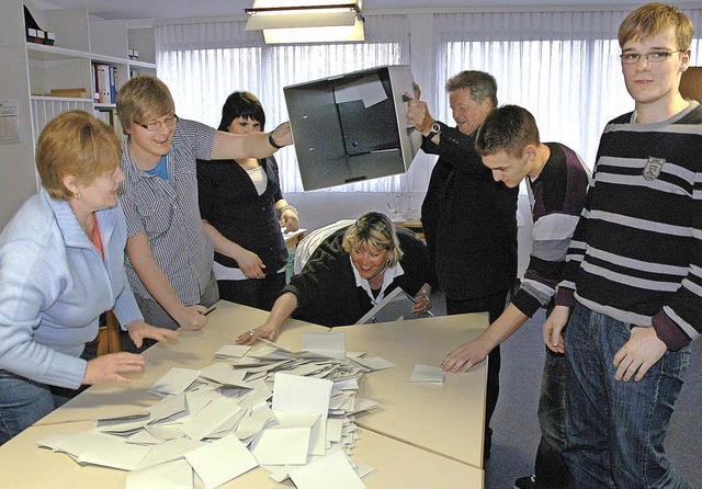 Am Sonntag flattern wieder die Wahlzet...Landtagswahl 2011 in der Lindenschule.  | Foto: Heinz Vollmar