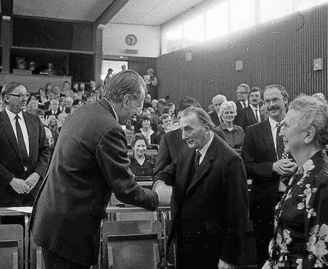 Franz Bchner an seinem 90. Geburtstag   | Foto: marlis decker/Landesarchiv