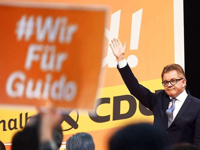 Guido Wolf beim Landesparteitag der CDU in Ettlingen  | Foto: dpa