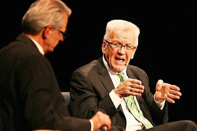 Fotos: Winfried Kretschmann beim BZ-Dialog in Lahr