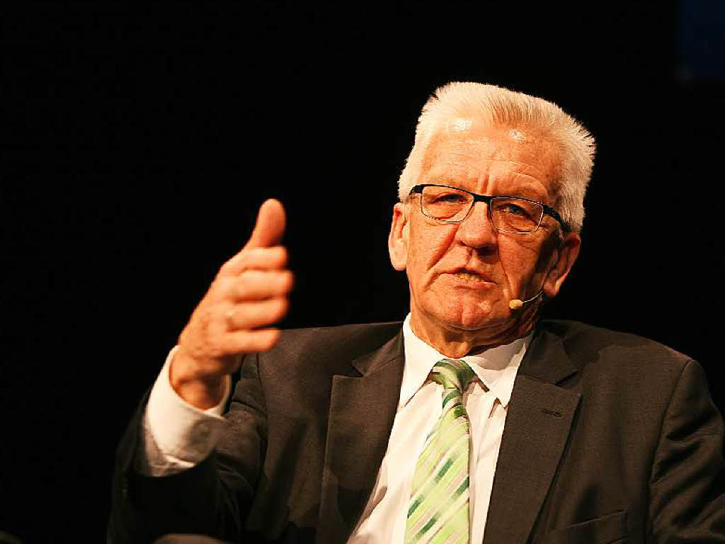 Winfried Kretschmann antwortete auf die Fragen der BZ-Redakteure Stefan Hupka und Thomas Fricker. Auerdem konnten Gste Fragen an den Ministerprsidenten stellen.