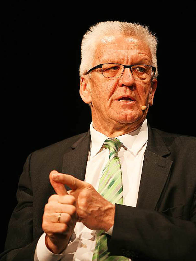 Winfried Kretschmann antwortete auf die Fragen der BZ-Redakteure Stefan Hupka und Thomas Fricker. Auerdem konnten Gste Fragen an den Ministerprsidenten stellen.