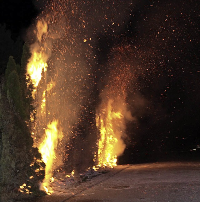 Am Mittwoch, den 09.3.2016 um 00:22 Uh...n waren im Gertehaus in Bereitschaft.  | Foto: Feuerwehr Herbolzheim