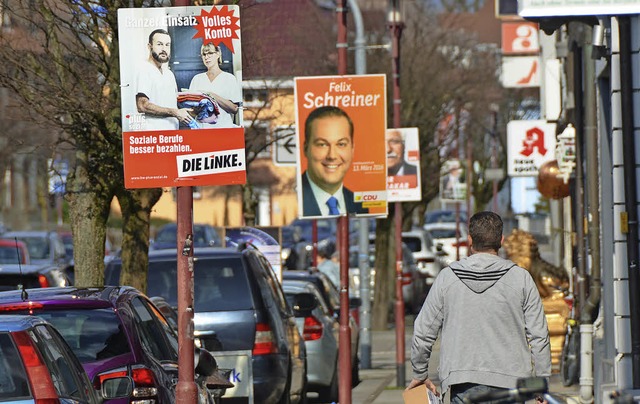 Wahlplakate an der Friedrichstrae  | Foto: Peter Gerigk
