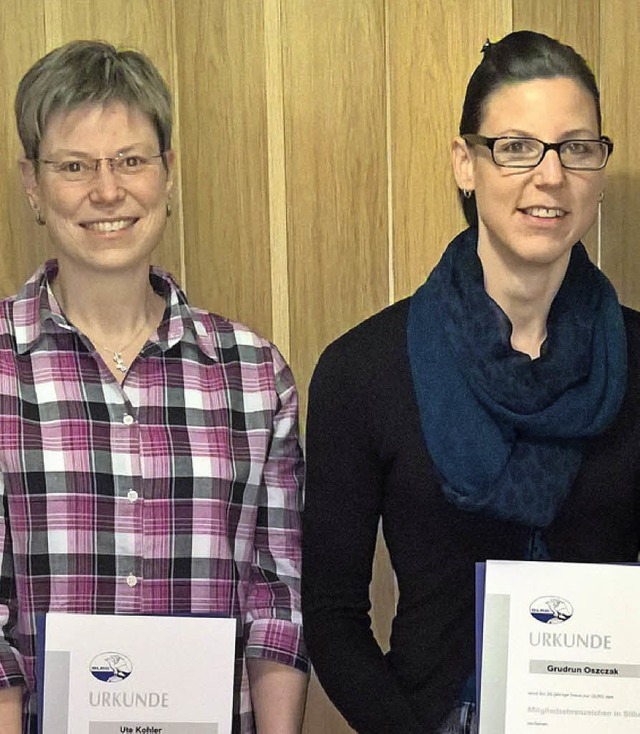 25 Jahre in der DLRG Bad Sckingen sind Ute Kohler (links) und Gudrun Oszczak.   | Foto: DLRG