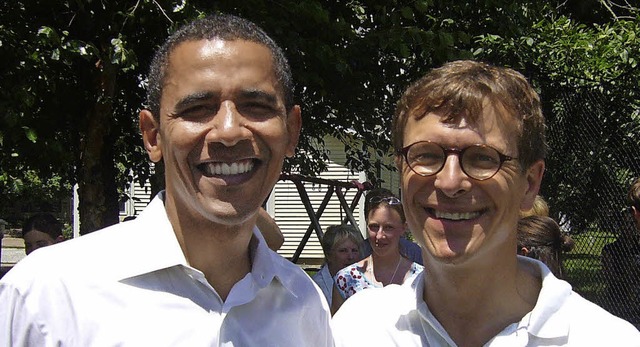 Christoph von Marschall (rechts) bei e...urnalist und Buchautor von Marschall.   | Foto: Privat